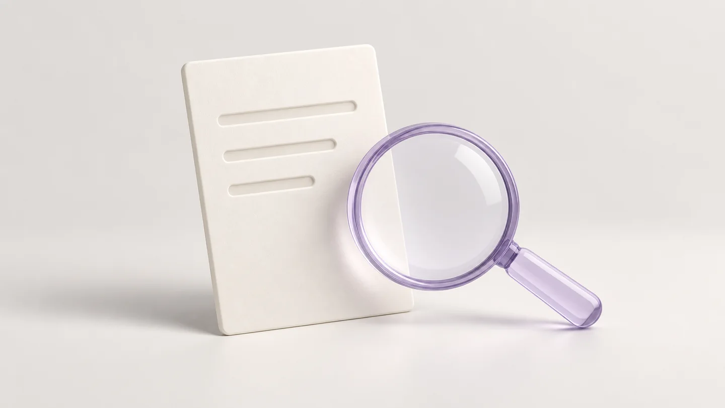 An editorial illustration of researching and checking news sources
